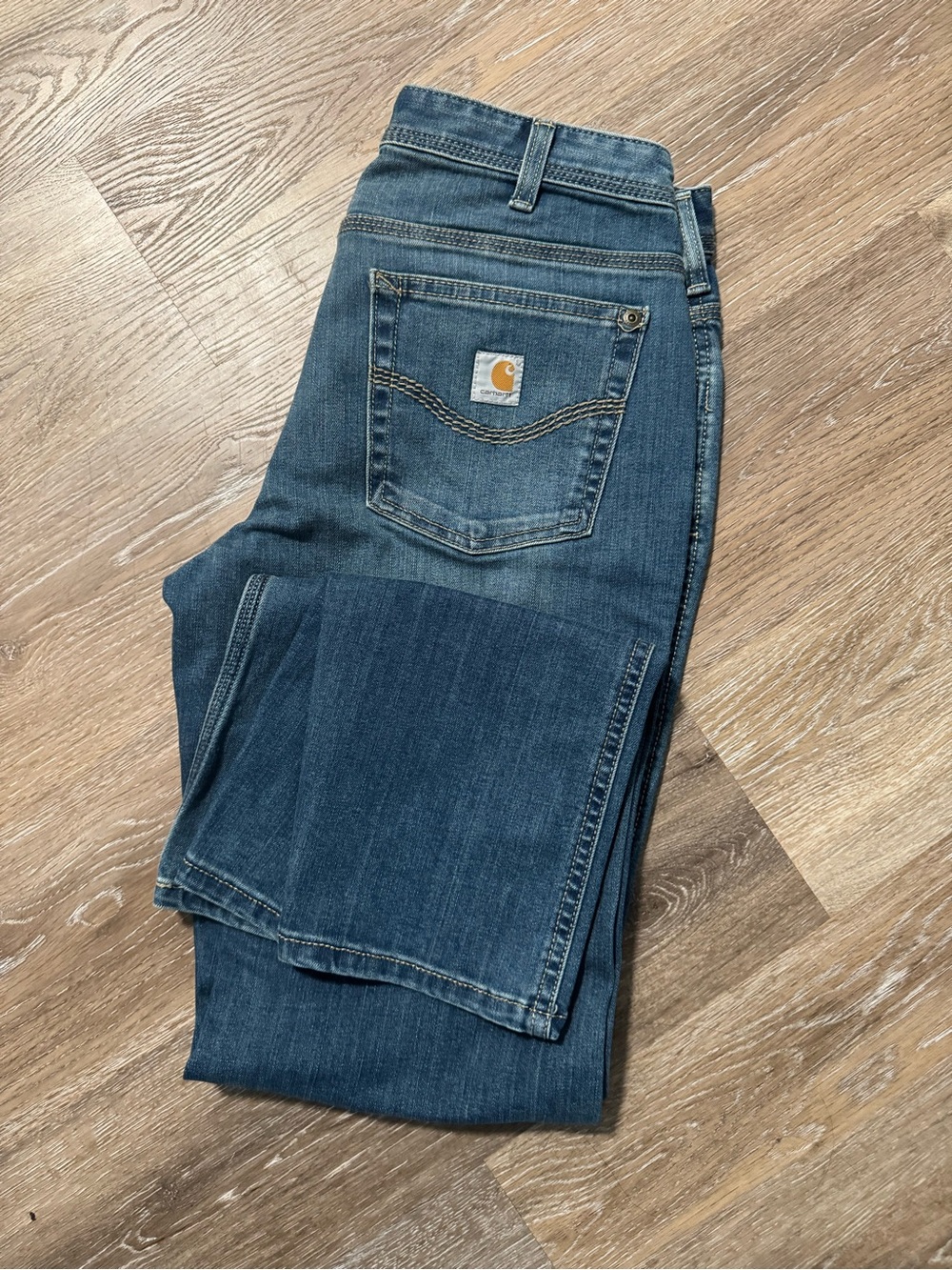 Carhartt Women’s Original Fit Bootcut Jeans Size 6 Blue Stretch Denim